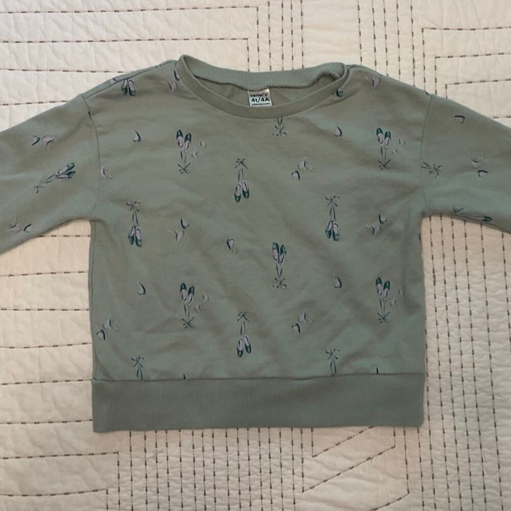 Carter’s Ballet Shoes Sweatshirt size 4T/4A